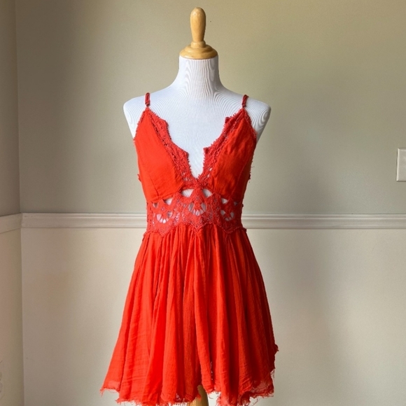 Free people Electktra mini dress in orange - Picture 6 of 13